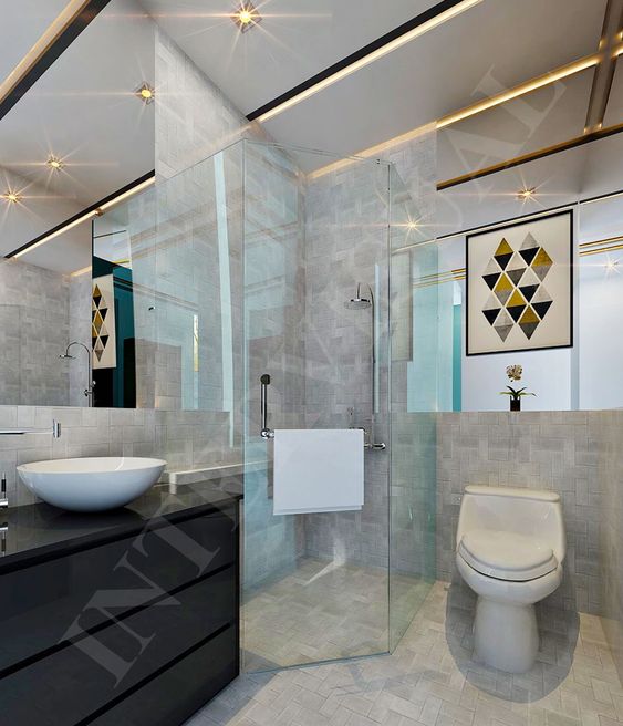 kamar mandi minimalis modern, desain kamar mandi